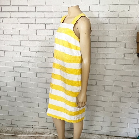 Ann Taylor Women’s Yellow and White Striped Dress - Picture 4 of 9